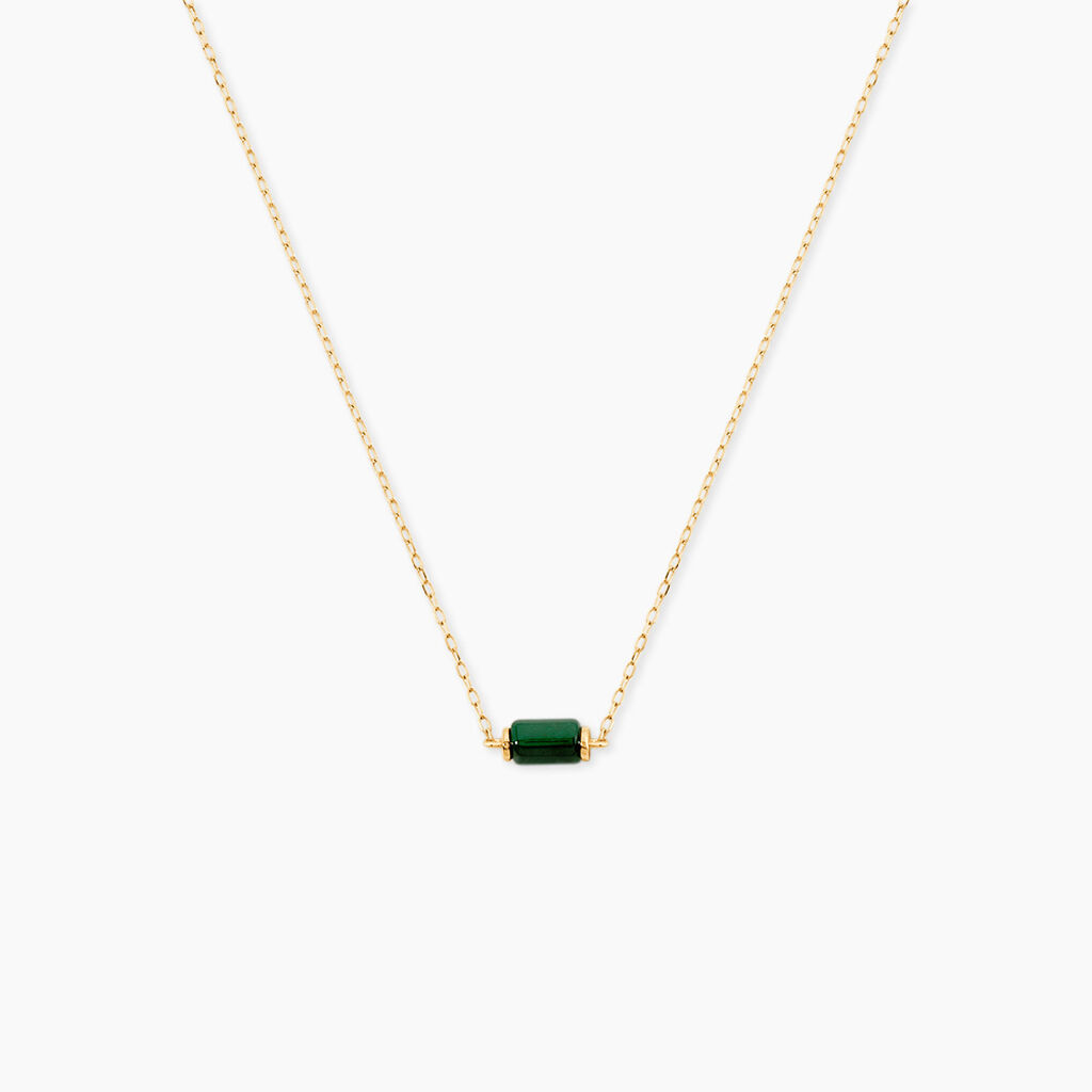 Collier Ean Or Jaune Malachite - Colliers avec pierres Femme | Marc Orian