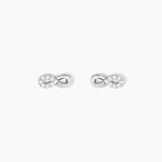 Boucles D'Oreilles Puces Kara Argent Blanc Oxyde De Zirconium - Puces Femme | Marc Orian