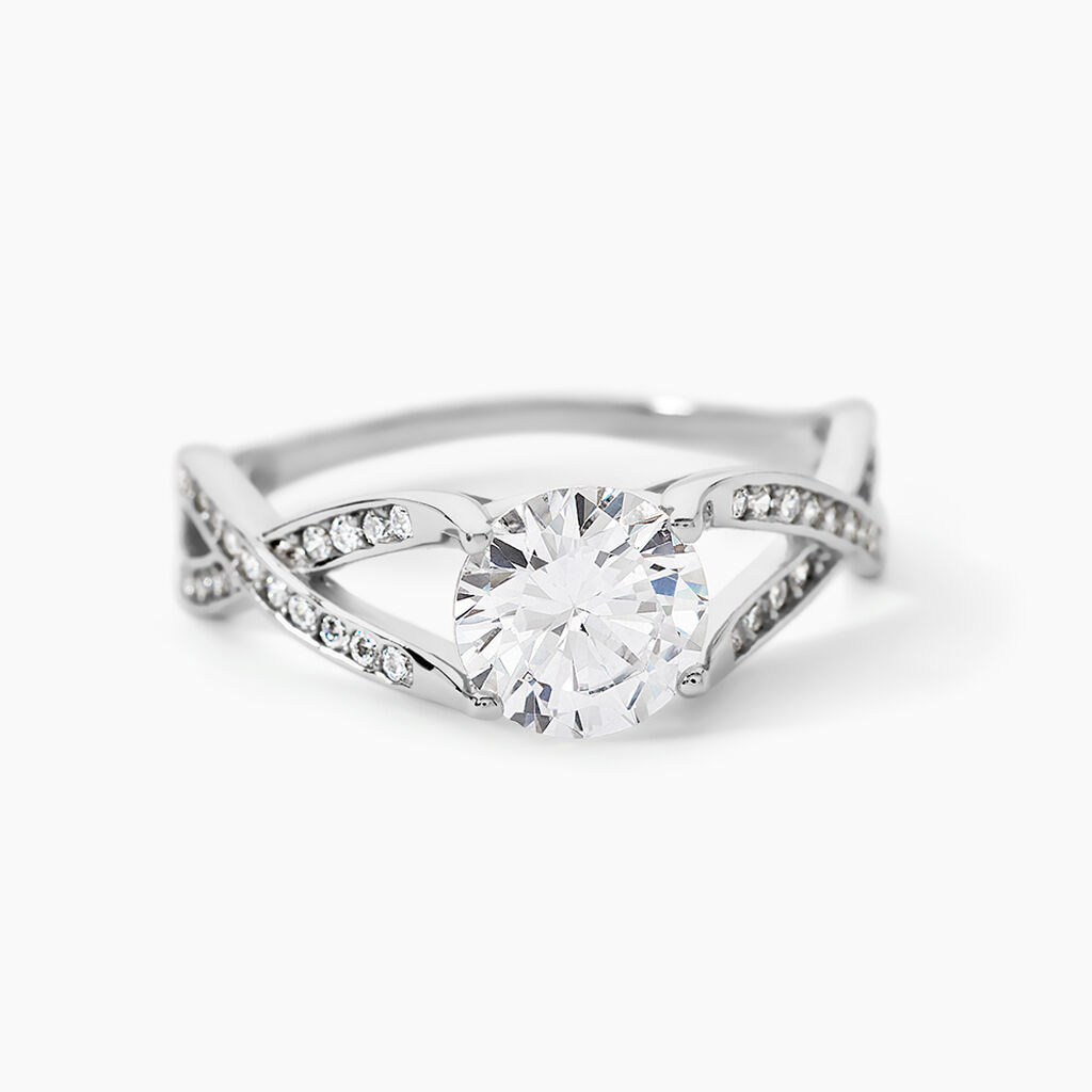 Bague Solitaire Maddy Argent Blanc Oxyde De Zirconium - Bijoux fantaisie Femme | Marc Orian