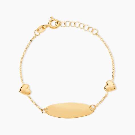 Bracelet Identit&eacute; Gaspardine Maille For&ccedil;at Or Jaune - Gourmettes Enfant | Marc Orian