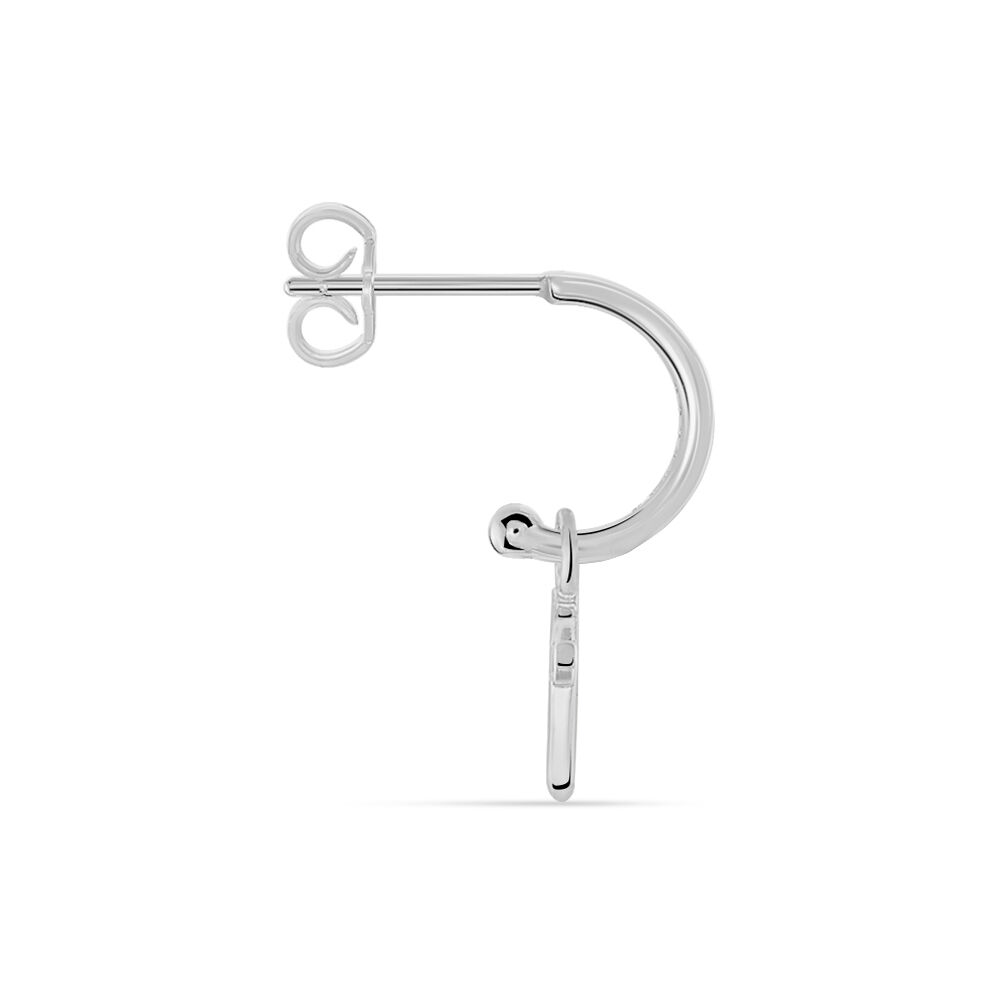 Créole Unitaire Ancelin Rondes Argent Blanc Oxyde De Zirconium - Piercings d'oreilles Femme | Marc Orian