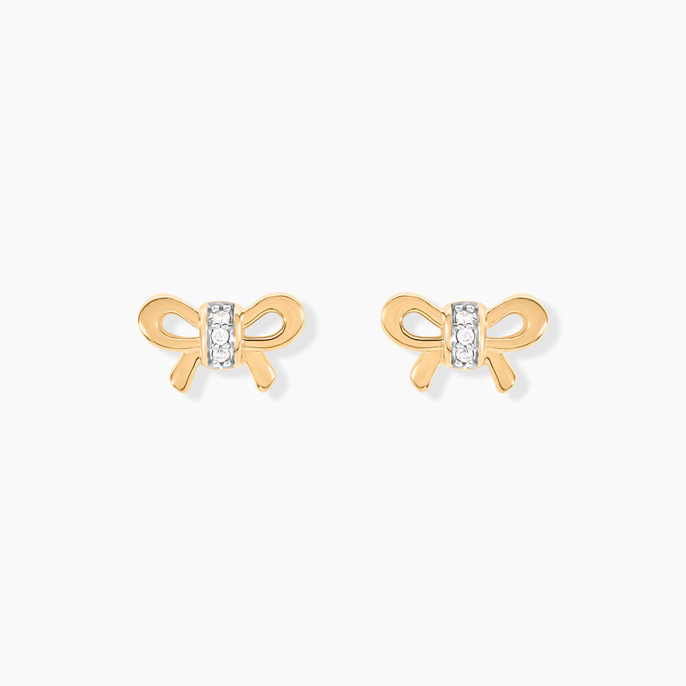 Boucles D'oreilles Puces Hisae Plaqu&eacute; Or Jaune Oxyde De Zirconium - Puces Femme | Marc Orian