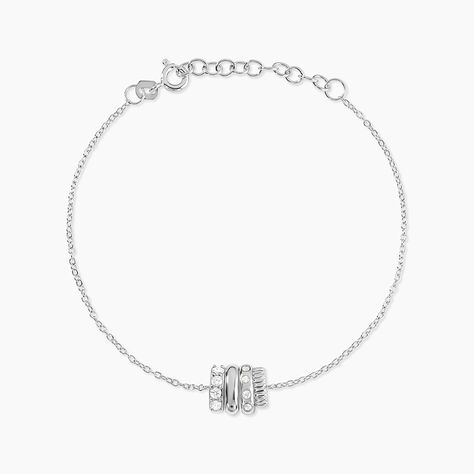 Bracelet Edna Argent Blanc Oxyde De Zirconium - Bracelets fantaisie Femme | Marc Orian