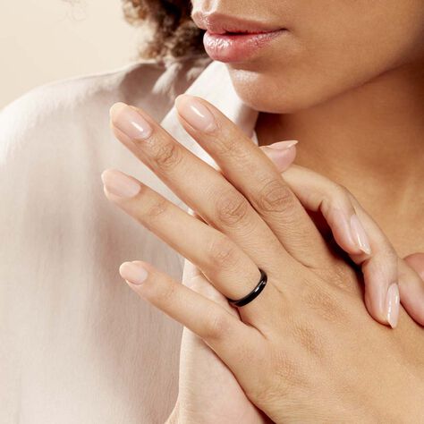 Bague Volta Ceramique Noir Céramique - Bague fantaisie Femme | Marc Orian