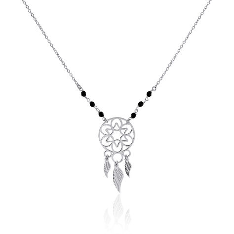 Collier Dream Catcher Argent Blanc Pierre De Synthese - Colliers avec pierres Femme | Marc Orian