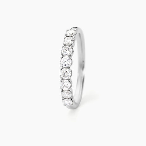 Alliance Hera Or Blanc Diamant - Alliances avec pierres Femme | Marc Orian