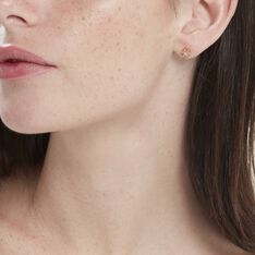 Boucles D'oreilles Puces Argent Rose Buddy Oxydes De Zirconium - Clous d'oreilles Femme | Marc Orian