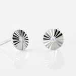 Boucles D'oreilles Puces Argent Blanc Valente Oxydes De Zirconium - Puces Femme | Marc Orian