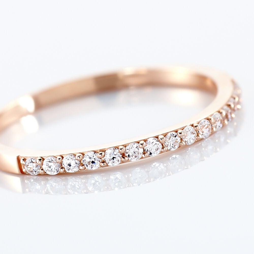 Alliance Klimka Or Rose Oxyde De Zirconium - Alliances duo Femme | Marc Orian