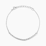 Bracelet Whitney Argent Blanc Oxyde De Zirconium - Bracelets fantaisie Femme | Marc Orian
