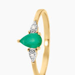 Bague Glykeria Or Jaune Emeraude Diamant - Bagues vintage Femme | Marc Orian