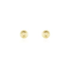 Boucles D'oreilles Puces Fidelia Boule Sablee Or Jaune - Clous d'oreilles Femme | Marc Orian