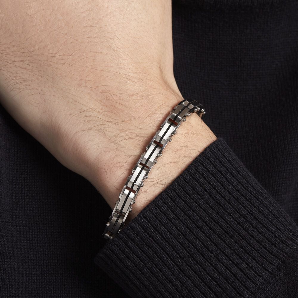 Bracelet Kolby Acier Bicolore - Bracelets chaînes Homme | Marc Orian