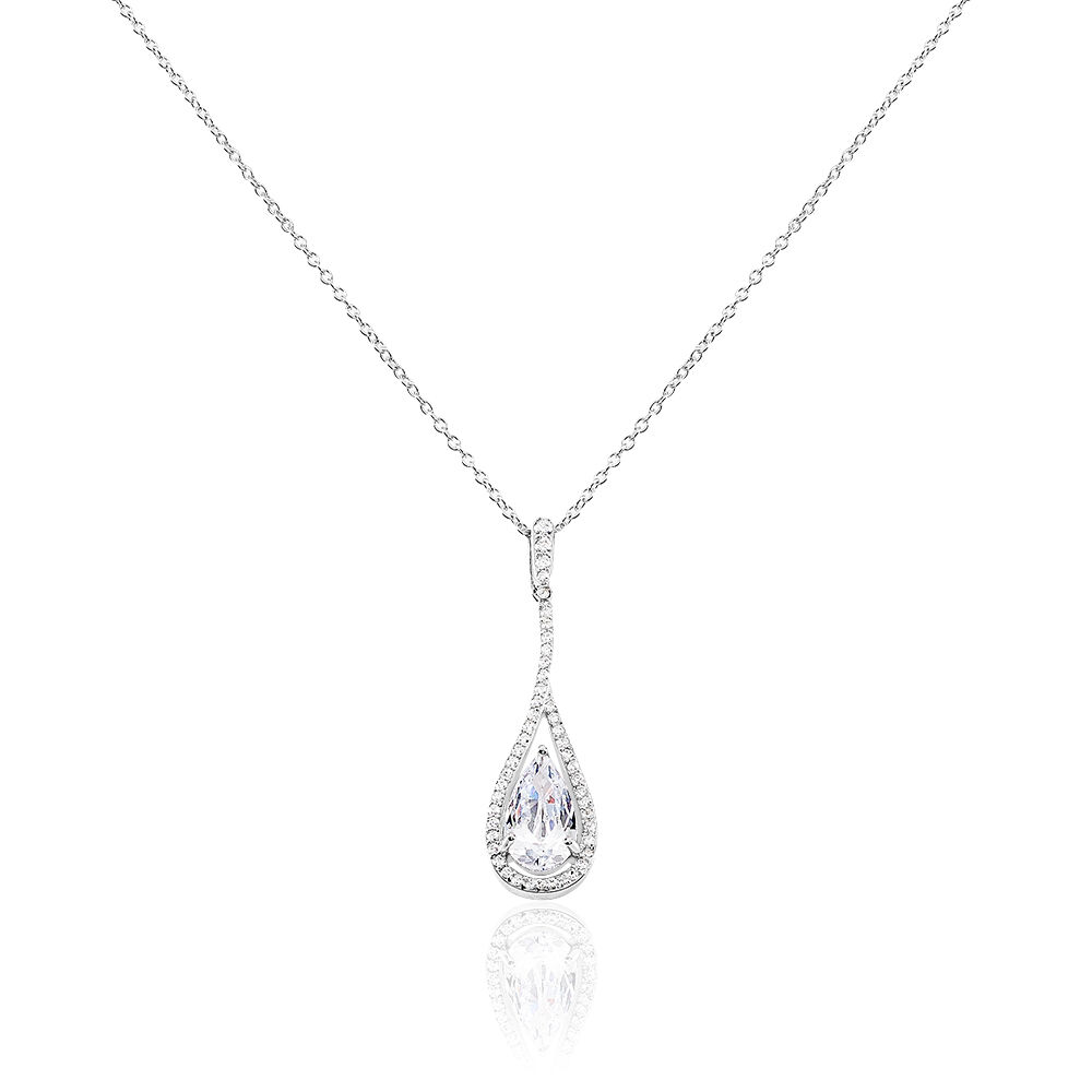 Collier Elorah Argent Blanc Oxyde De Zirconium - Colliers avec pierres Femme | Marc Orian