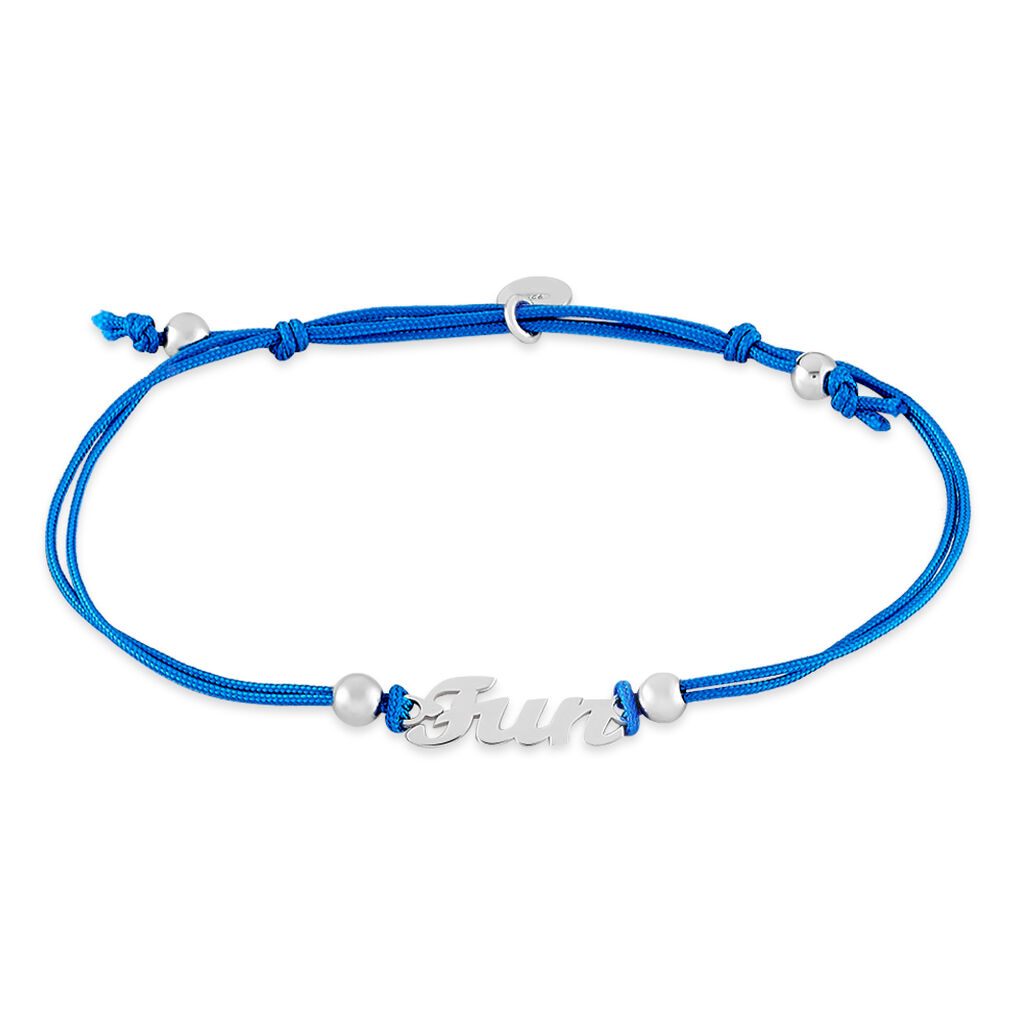 Bracelet Argent Zeia Message Fun Sur Cordon - Bracelets cordons Femme | Marc Orian