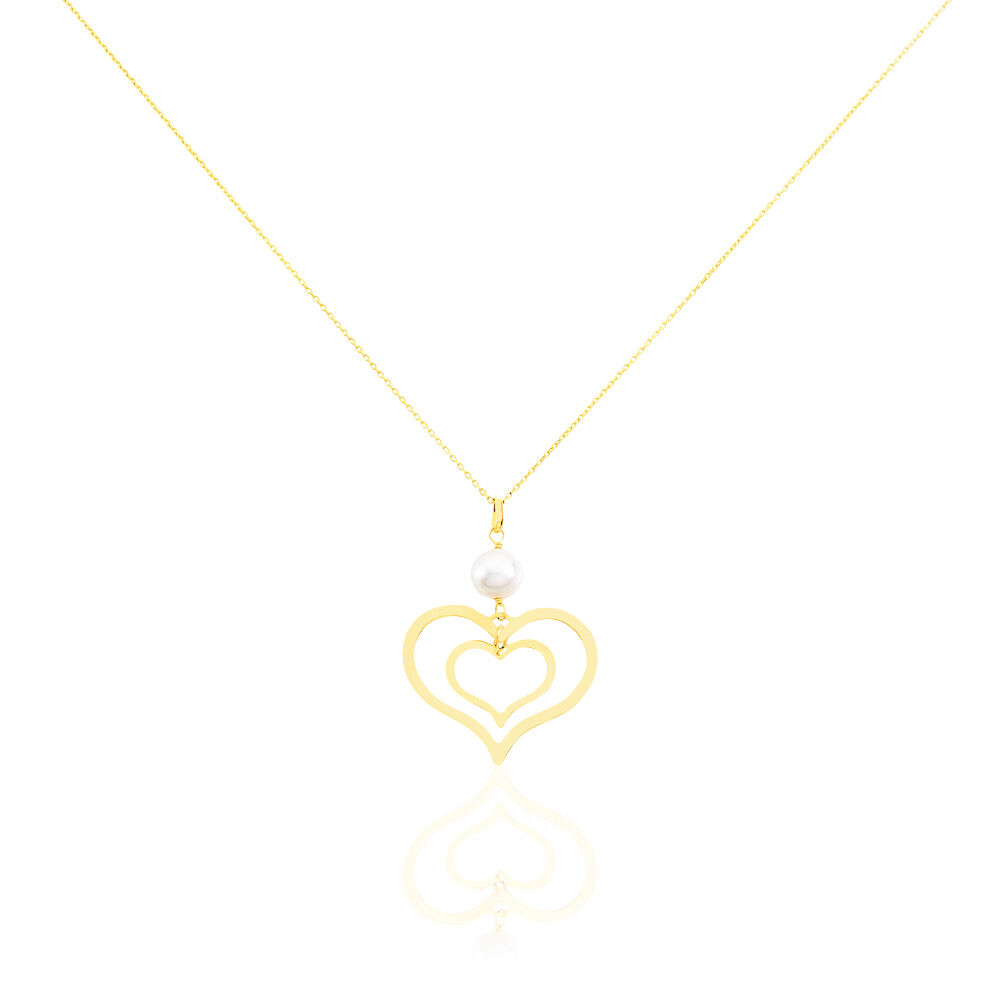 Collier Double Ajoure Or Jaune Perle De Culture - Colliers avec pierres Femme | Marc Orian
