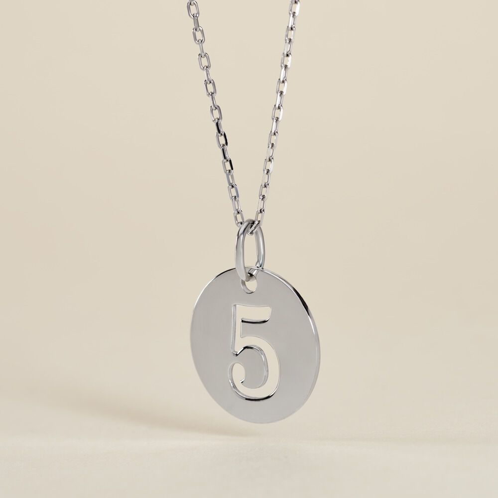 Pendentif Efiso Argent Blanc - Bijoux fantaisie Famille | Marc Orian