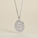 Pendentif Efiso Argent Blanc - Bijoux fantaisie Famille | Marc Orian