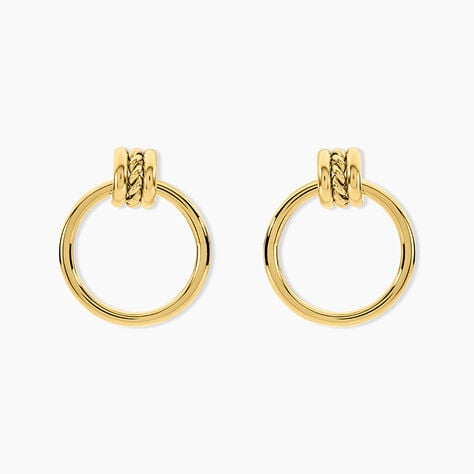 Boucles D'Oreilles Pendantes Diyha Acier Jaune - Pendantes Femme | Marc Orian