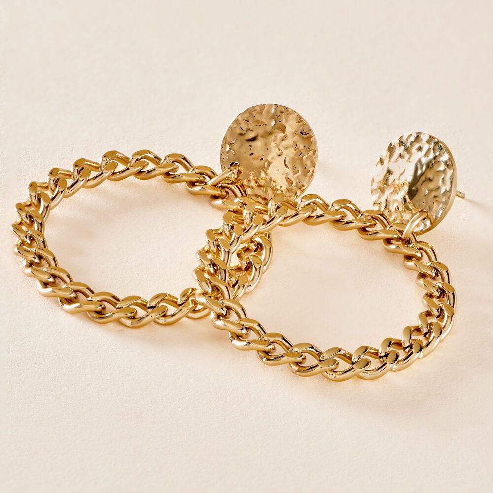 Boucles D'oreilles Pendantes Faro Acier Jaune - Pendantes Femme | Marc Orian