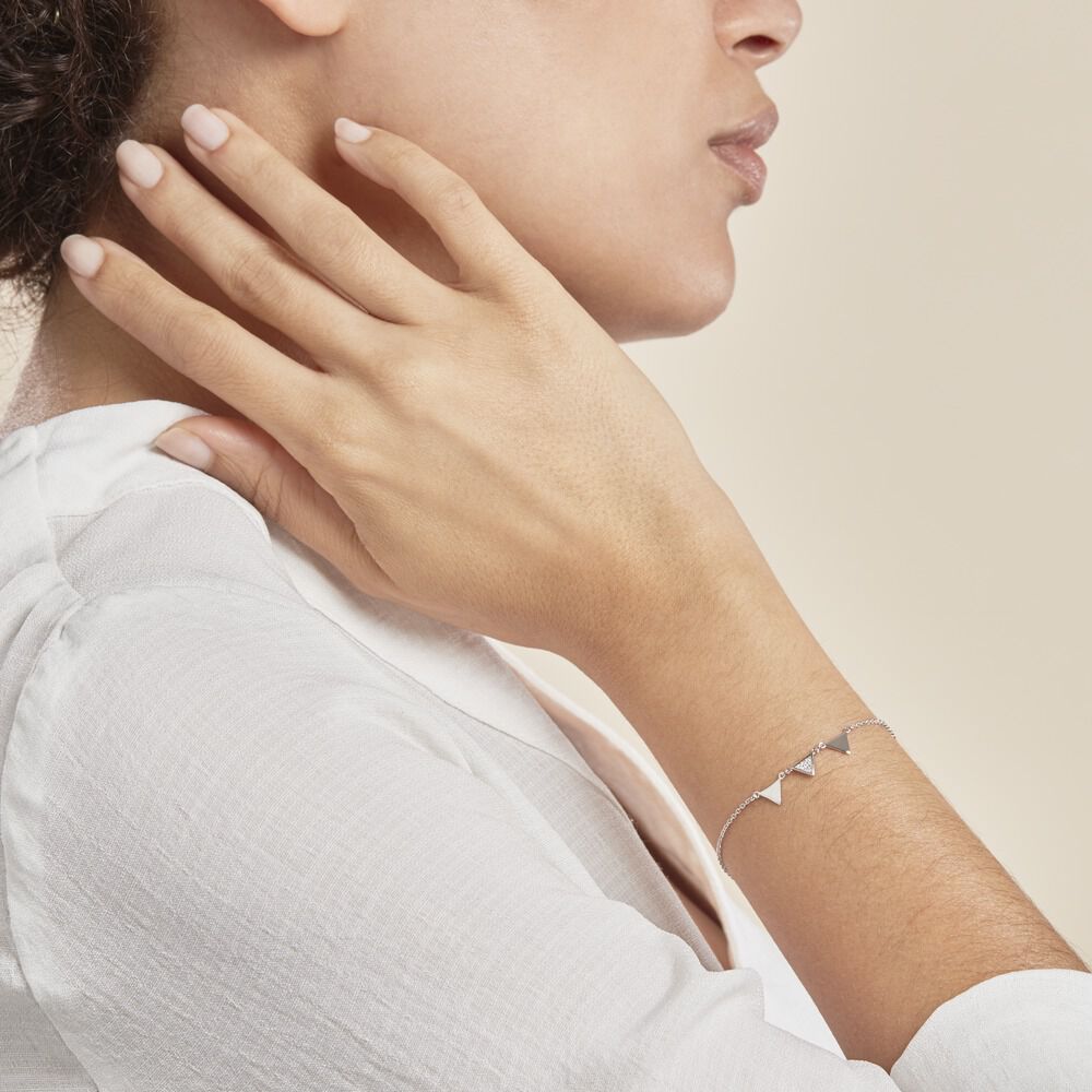 Bracelet Bartoumieu Argent Blanc Oxyde De Zirconium - Bracelets chaînes Femme | Marc Orian