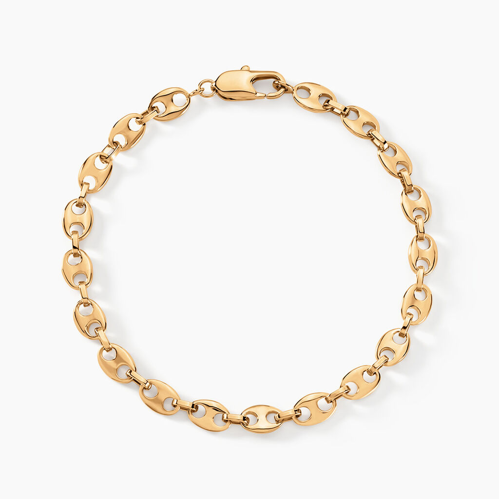 Bracelet William Plaqu&eacute; Or Jaune - Bracelets mailles Homme | Marc Orian