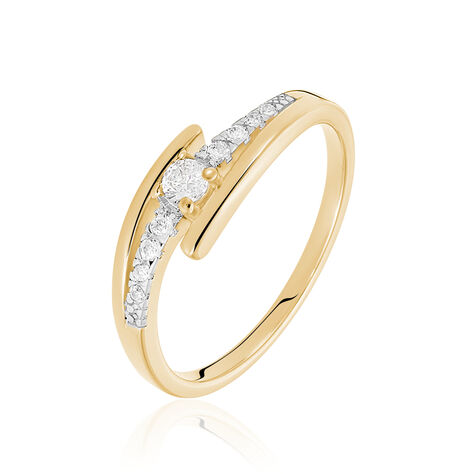 Bague Auberi Plaqué Or Jaune Oxyde De Zirconium - Bagues Solitaire Femme | Marc Orian