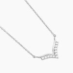 Collier Aile De Mouette Argent Blanc Oxyde De Zirconium - Colliers avec pierres Femme | Marc Orian