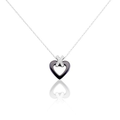 Collier Nolwen Argent Blanc Céramique Et Oxyde De Zirconium - Colliers avec pierres Femme | Marc Orian
