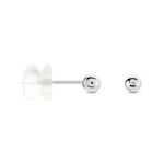 Boucles D'oreilles Puces Or Blanc Fidelia - Puces Femme | Marc Orian