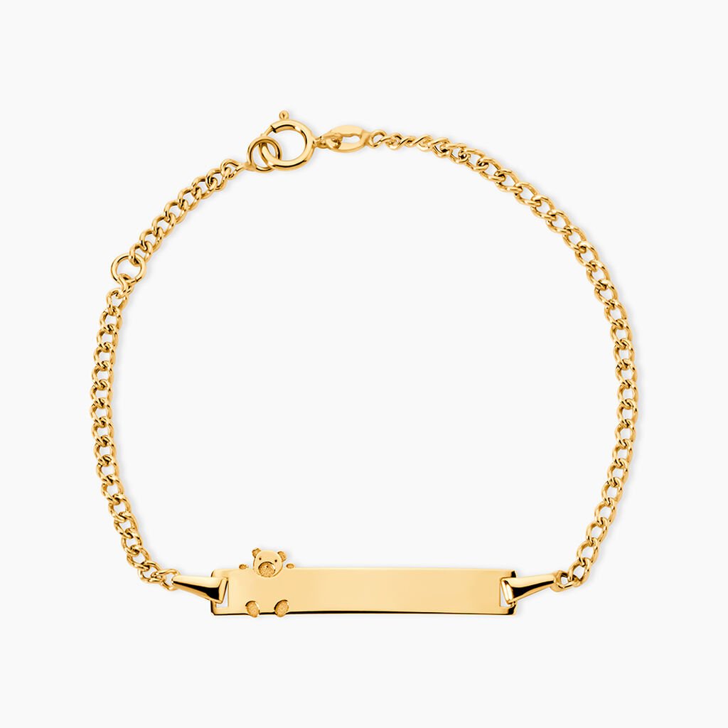 Bracelet Identit&eacute; Etheline Maille Gourmette Or Jaune - Gourmettes Enfant | Marc Orian