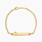 Bracelet Identit&eacute; Etheline Maille Gourmette Or Jaune - Gourmettes Enfant | Marc Orian