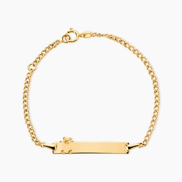 Bracelet Identit&eacute; Etheline Maille Gourmette Or Jaune