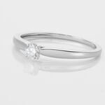 Bague Solitaire Or Blanc Flora Diamant - Solitaires Femme | Marc Orian