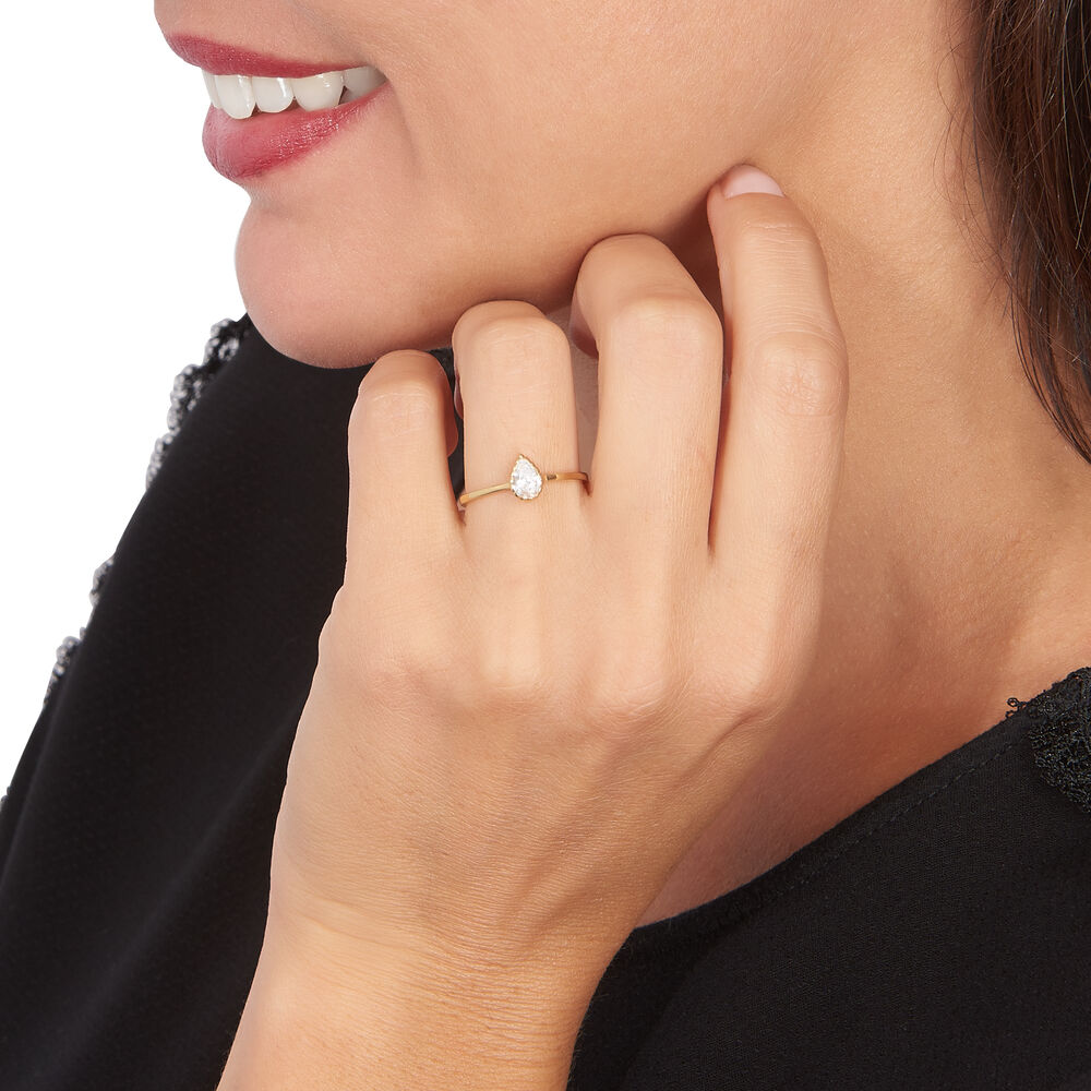 Bague Solitaire Kadidja Or Jaune Oxyde De Zirconium - Solitaires Femme | Marc Orian
