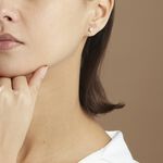 Boucles D'oreilles Puces 4 Griffes Or Blanc Diamant Synthetique - Puces Femme | Marc Orian