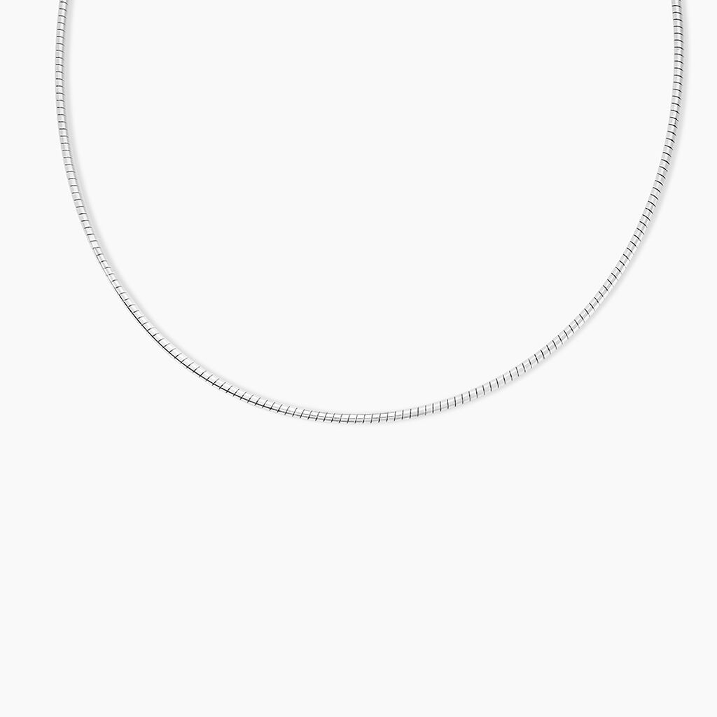 Cha&icirc;ne Kassie Maille Omega Argent Blanc - Colliers fantaisie Femme | Marc Orian