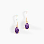 Boucles D'oreilles Pendantes Kalyne Or Jaune Amethyste - Pendantes Femme | Marc Orian