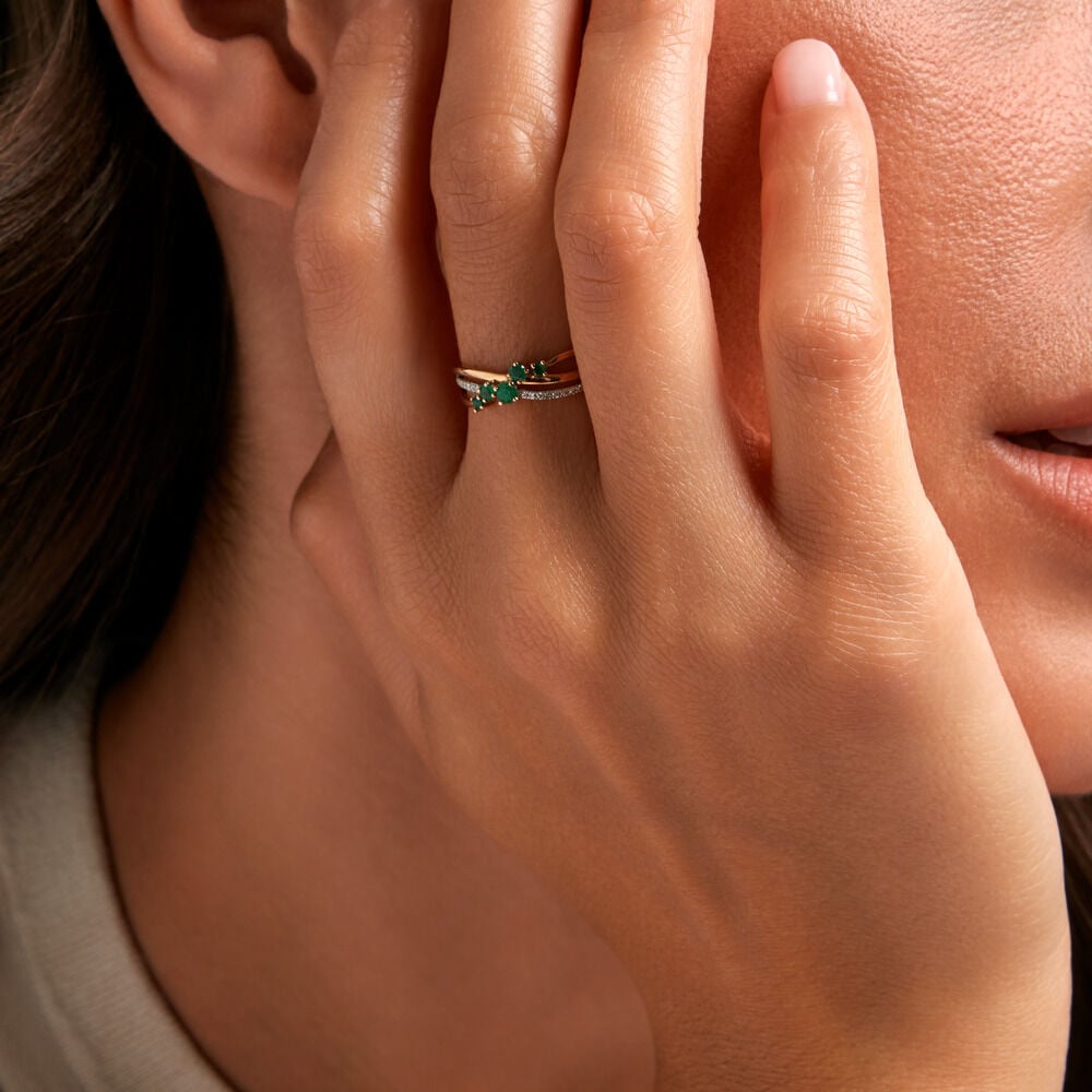 Bague Amarylis Or Jaune Emeraude - Bagues vintage Femme | Marc Orian