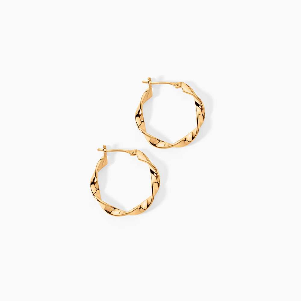 Cr&eacute;oles Lenna Torsad&eacute;e Plaqu&eacute; Or Jaune - Cr&eacute;oles Femme | Marc Orian