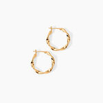 Cr&eacute;oles Lenna Torsad&eacute;e Plaqu&eacute; Or Jaune - Cr&eacute;oles Femme | Marc Orian