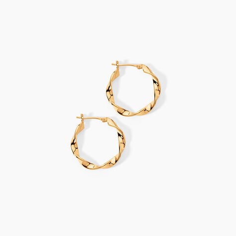 Cr&eacute;oles Lenna Torsad&eacute;e Plaqu&eacute; Or Jaune - Cr&eacute;oles Femme | Marc Orian