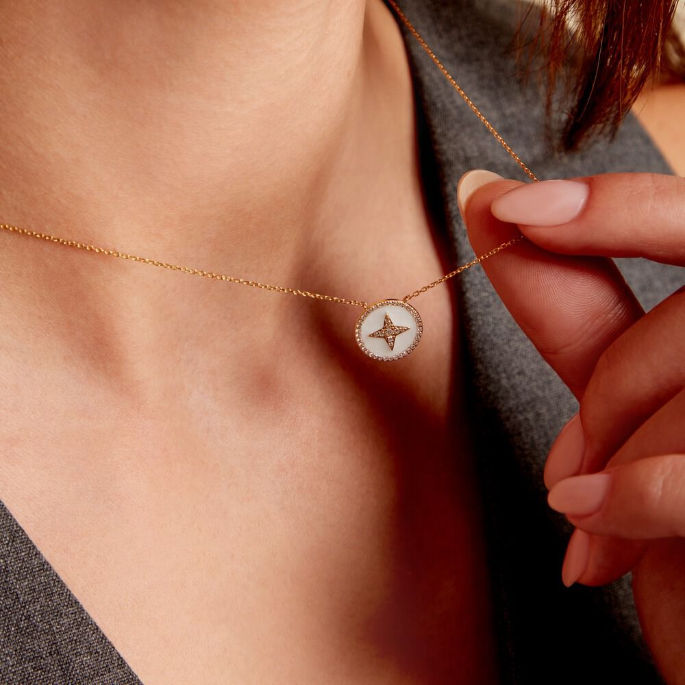 Collier Sweet Rosace Or Jaune Oxyde De Zirconium -  Femme | Marc Orian