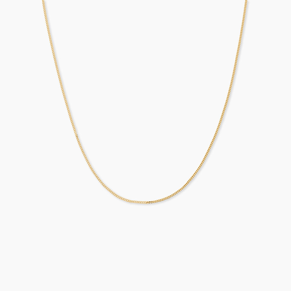 Chaine Iris Maille Gourmette Argent Dor&eacute; A L'Or 750/1000 - Chaines Unisex | Marc Orian