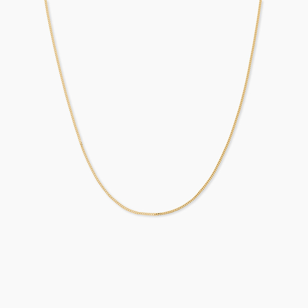 Chaine Iris Maille Gourmette Argent Dor&eacute; A L'Or 750/1000 - Chaines Unisex | Marc Orian
