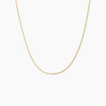 Chaine Iris Maille Gourmette Argent Dor&eacute; A L'Or 750/1000 - Chaines Unisex | Marc Orian