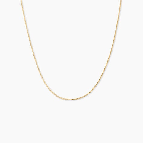 Chaine Iris Maille Gourmette Argent Dor&eacute; A L'Or 750/1000 - Chaines Unisex | Marc Orian