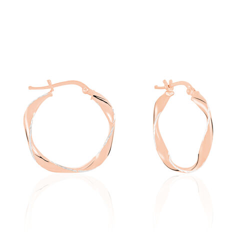 Créoles Argent Rose Alieno - Créoles Femme | Marc Orian