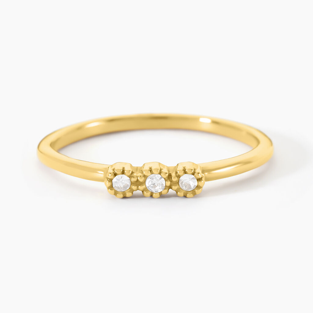 Bague Sheima Acier Jaune Cristal - Bijoux fantaisie Femme | Marc Orian