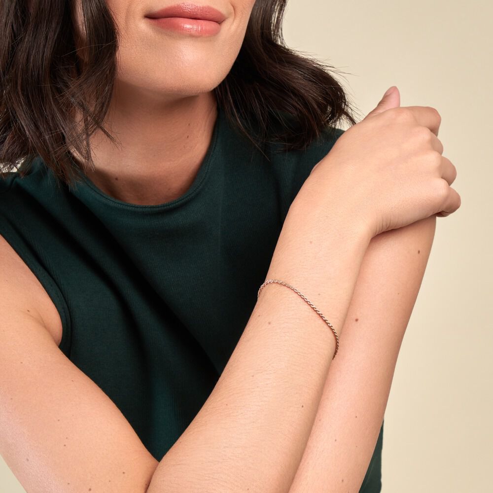 Bracelet Azelys Maille Corde Plaqué Or Jaune - Bracelets mailles Femme | Marc Orian